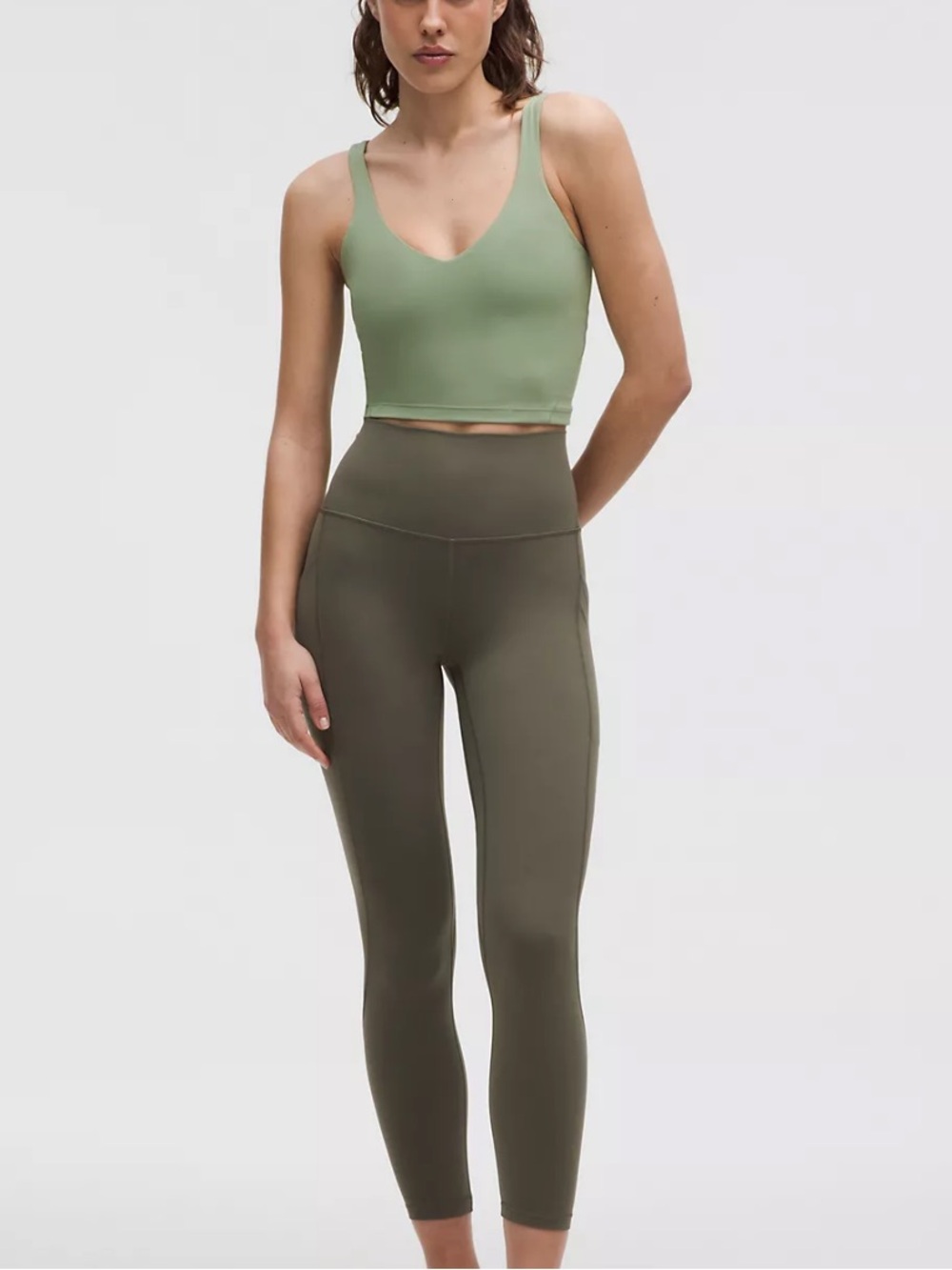 Lululemon Align High Rise Leggings 28” Army Green Size 2